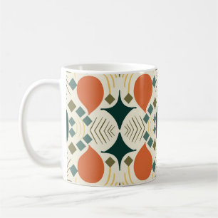 Boho Geometric Colorful Diamond Pattern  Koffiemok