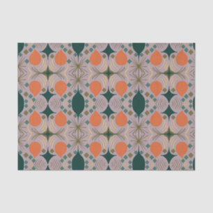 Boho Geometric Diamond Paars Pattern Tissuepapier