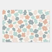 Boho Geometric Neutral Fun Floral Pastel Inpakpapier Vel (Voorkant)