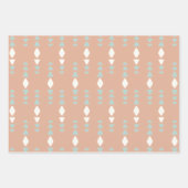Boho Geometric Neutral Fun Floral Pastel Inpakpapier Vel (Voorkant 3)