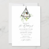 Boho Geometric Terrarium Floral Wedding Magnetische Uitnodiging (Voorkant)