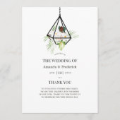 Boho Geometric Terrarium Floral Wedding Programma (Voorkant)