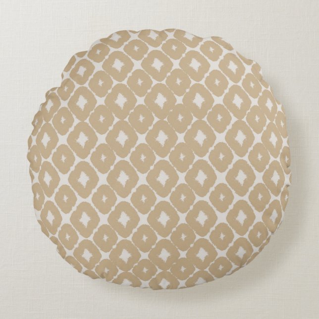 Boho Geometric Throw Pillow Rond Kussen (Voorkant)
