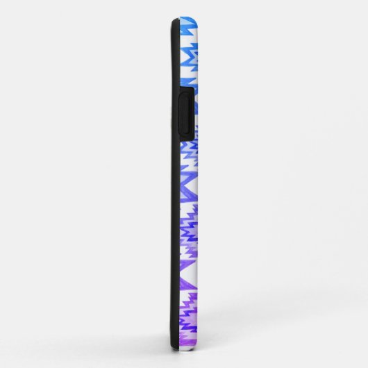 Boho Geometric Waterverf Pattern Blue Paars Case-Mate iPhone Case (Achterkant/rechts)