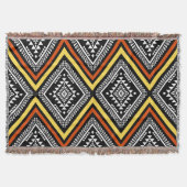 Boho géométrique Aztèque lanceur couverture (Devant)