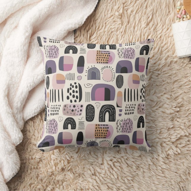 Boho geometrisch abstract patroon kussen (Deken)