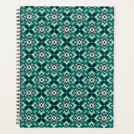  Boho geometrisch bloemenpatroon Planner (Voorkant)