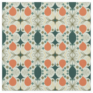 Boho Geometrisch Diamant Mint Patroon Stof