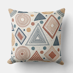 Boho geometrische Abstracte vormen terracotta patr Kussen