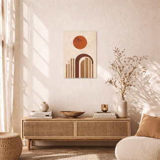 Boho Geometrische Boog Minimaal Terracotta Abstrac Poster