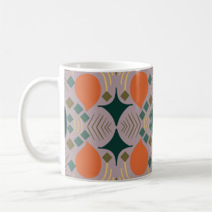 Boho Geometrische Diamant Paars Koffiemok