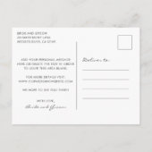 Boho Geometrische Gouden Lijst Groenelementen Save Aankondigingskaart (Achterkant)