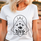 Boho geometrische halve maan botanisch Tri-Blend shirt