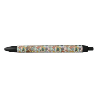 Boho Geometrische Mozaïek Douane Zwarte Afwerking Inkt Pen