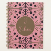 Boho Geometrische Pijl Roze Gepersonaliseerd Planner (Voorkant)