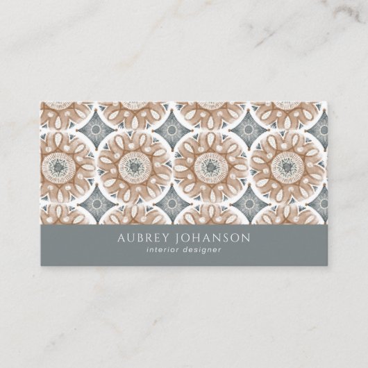 Boho Geometrische Vormen Interieurontwerper Visitekaartje (Voorkant)