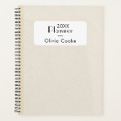 Boho gepersonaliseerde jaarplanner met aangepaste planner (Voorkant)