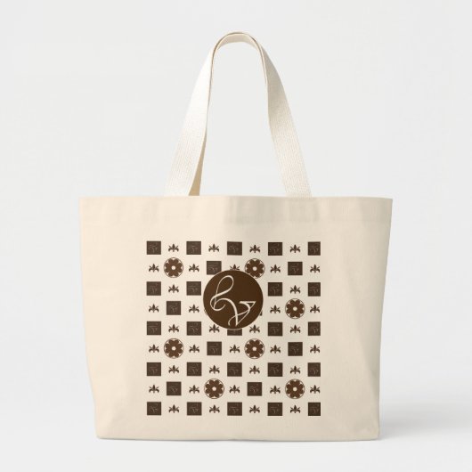 Boho-geruit patroon grote tote bag (Voorkant)