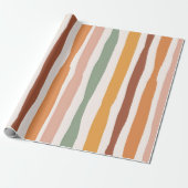 Boho gestreepd inpakpapier (Uitgerold)