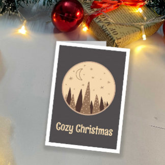 Boho Gezellige Kerstmis Binnen Foto Vakantie Kaart
