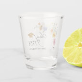 Boho Gilded Wildflower Boeket Klasse van Afstudere Shot Glas (Achterkant)