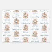 Boho Gingerbread House Citaten Naam Kerstmis Inpakpapier Vel (Voorkant 2)