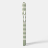 Boho Gingham Patroon Geruit Salie Naam Case-Mate iPhone Case (Achterkant / Links)