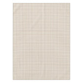 Boho Gingham Pattern Plaid Checkered Neutral Tafelkleed (Voorkant)