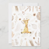 Boho Giraffe Baby shower Kaart (Achterkant)