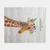 Boho Giraffe Bricks Fleece Blanket Deken (Voorkant (Horizontaal))