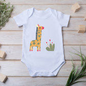 Boho Giraffeprint Baby Bodysuit