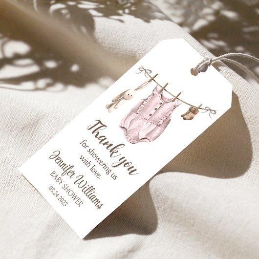 Boho girl kleren baby shower dank je labels cadeaulabel