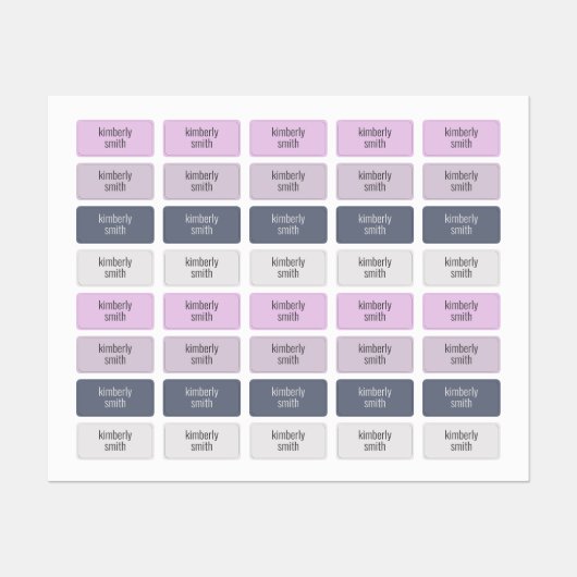 Boho Girl Nom de l'école Étiquettes (Feuille)