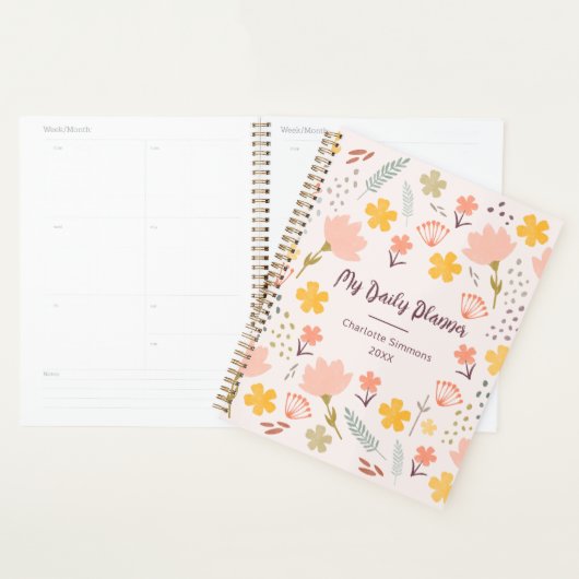 Boho Girly Personalized Daily Planner (Display)