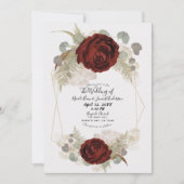 Boho Glam Botanische bloei Weddenschap Kaart (Voorkant)