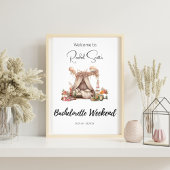 Boho Glamping Bachelorette Party Affiche de bienve