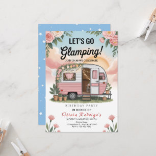 Boho Glamping Verjaardagsfeestje Kaart