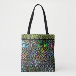 Boho Glas in lood Patroon Canvas tas