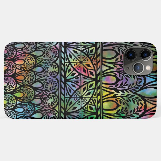  Boho Glas in lood Pattern-draagtas Case-Mate iPhone Case (Achterkant (horizontaal))