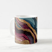 Boho Glitter Agate Koffiemok (Voorkant links)