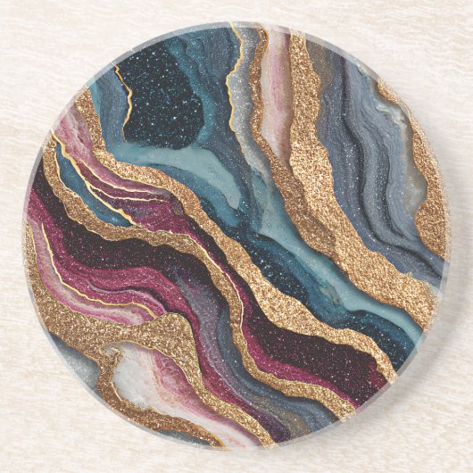 Boho Glitter Agate Onderzetter (Voorkant)