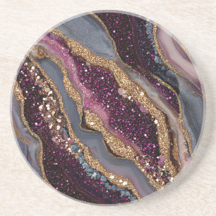 Boho Glitter Agate Onderzetter