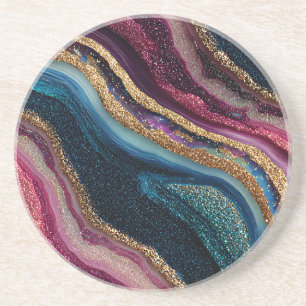 Boho Glitter Agate Onderzetter