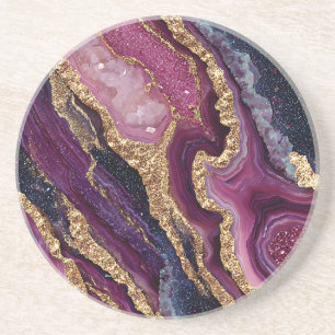 Boho Glitter Agate Onderzetter