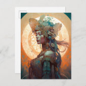 Boho Goddess Queen Fantasy Art Briefkaart (Voorkant / Achterkant)