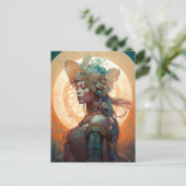 Boho Goddess Queen Fantasy Art Briefkaart (Staand voorkant)