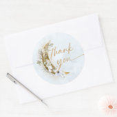 Boho Gold Dust & Clouds Classic Roun Ronde Sticker (Envelop)