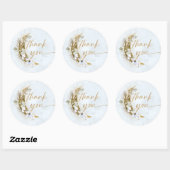 Boho Gold Dust & Clouds Classic Roun Ronde Sticker (Vel)