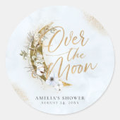 Boho Gold Dust & Clouds Classic Roun Ronde Sticker (Voorkant)