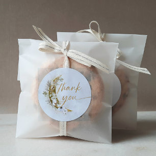 Boho Gold Dust & Clouds Classic Roun Ronde Sticker